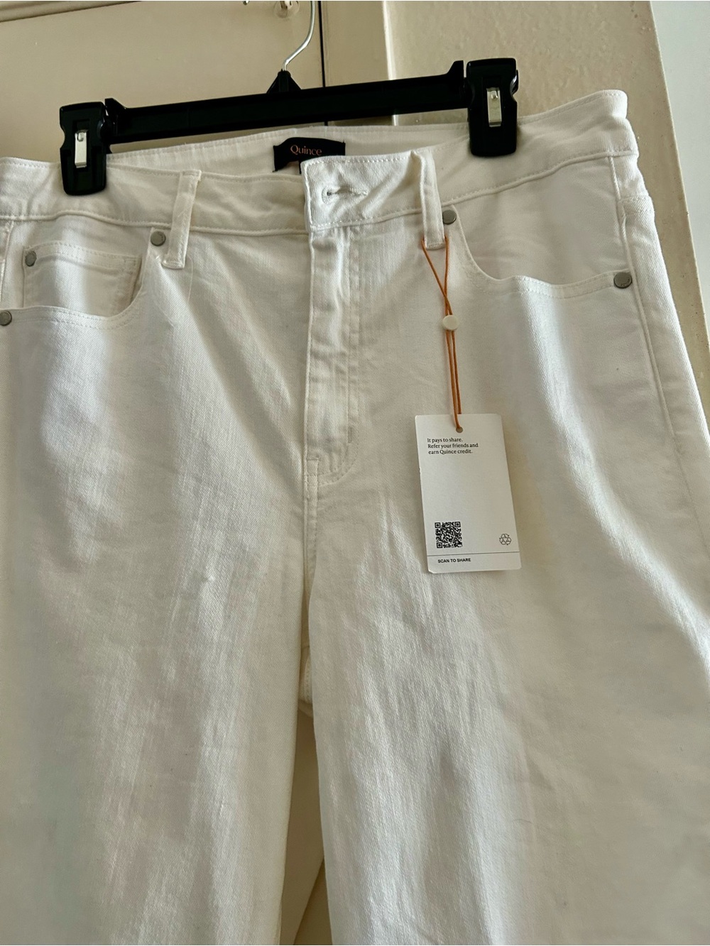 Quince White Wide-Leg Women’s Jeans - Picture 5 of 9